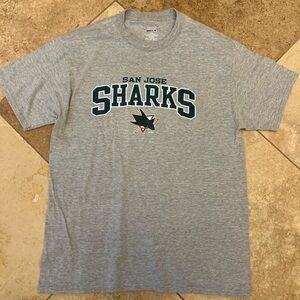 Hanes Gray San Jose Sharks Tee